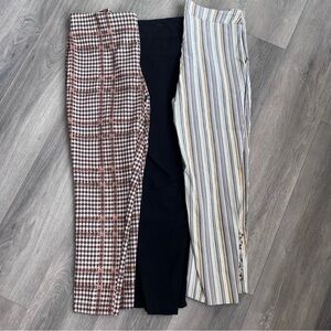 Lot of 3 Zac & Rachel Patterned and Solid Pants 12P/PL Pull On